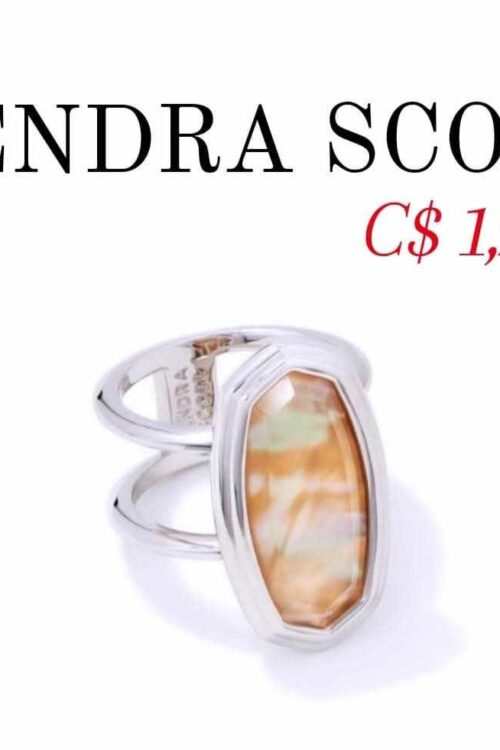 Kendra Scott Rhodium Coctail Ring – venta final no devolucion