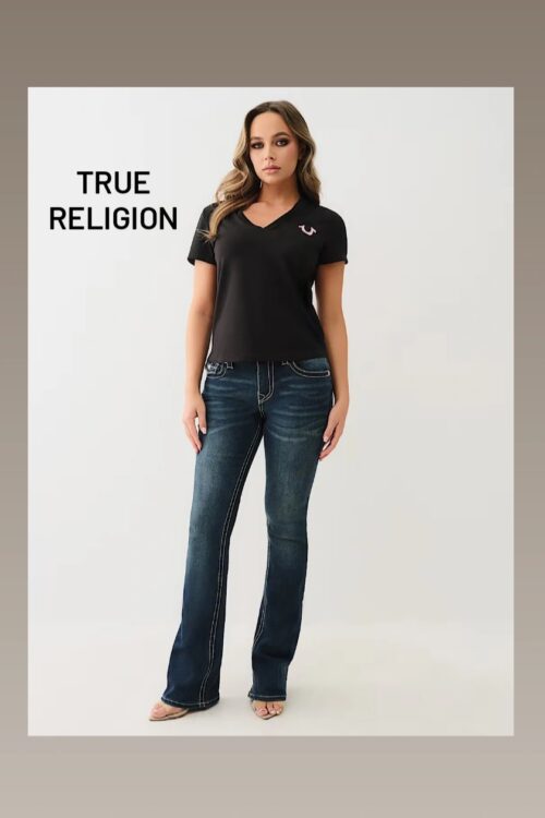 True Religion Tropical Denim V Neck – venta final no devolucion.