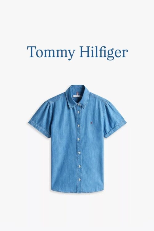 Tommy Hilfiger Chambray Puff-Sleeve – venta final no devolucion.