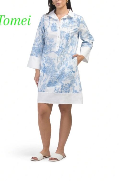 Vestido Lina Tomei White Blue – ENVIO GRATIS CARGOTRANS.